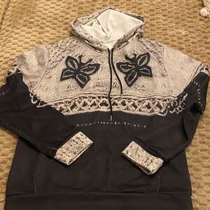 Women’s  Black and Gray hoodie with Butterfly Design